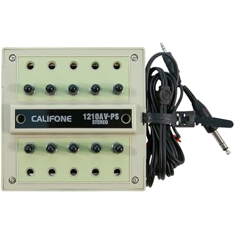 Califone 1210AVPS 10-Position Stereo Jackbox with Volume Control; 10 1/4" Learning Positions, Each with Individual Volume Control Large Enough for Most Groups Cover