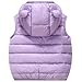 AIWUHE Baby Boys Girls Hooded Puffer Vest Winter Lightweight Sleeveless Bear Ears Zipper Up Jacket Purple 12-18 Months 90