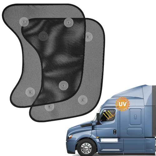 Side Window Sun Shade Custom-Fit Freightliner Cascadia(All Years) | 99% UV Block & Heat Reduction...