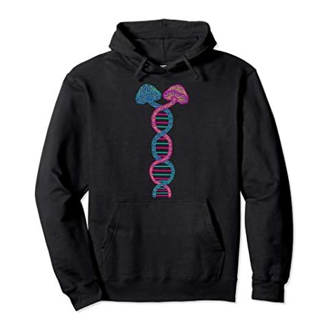 Trippy Psychedelic Mushroom DNA Strands Pullover Hoodie Cover