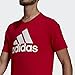 adidas Men's Essentials Big Logo Tee, Scarlet/White, X-Small