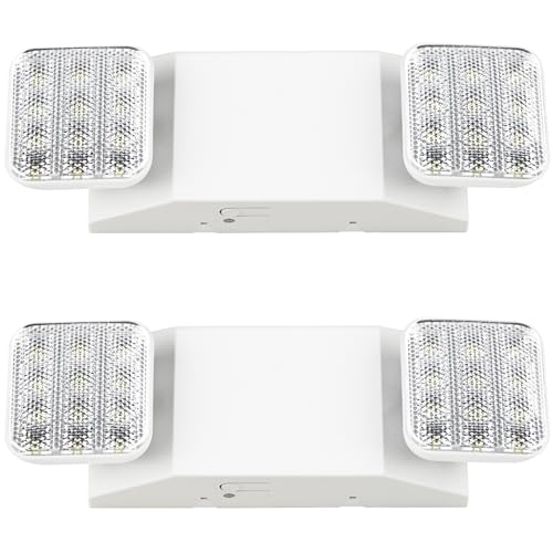 Sunco LED Emergency Lights with Backup Battery (2 Pack)