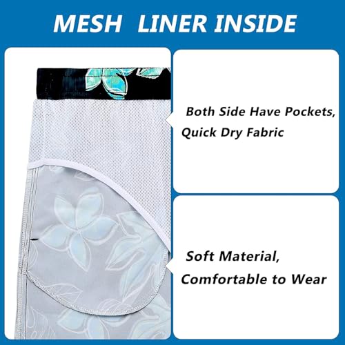 Men's Beach Shorts Swim Trunks with Built-in Support Liner Lightweight Quick-Dry4