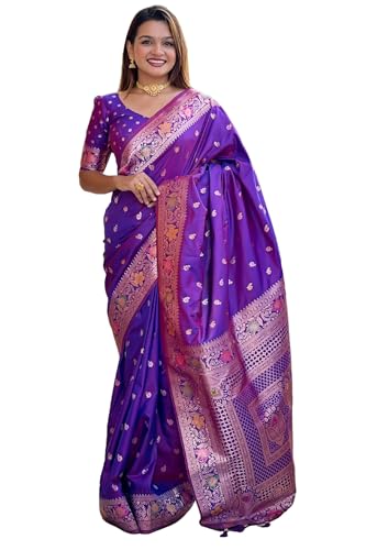 SGF11 Women's Kanjivaram Pure Soft Silk Saree With Unstitched Blouse Piece product image 8