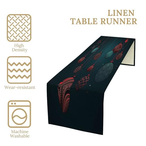 Chemin de table de Noël épais anti-plis pour protéger la table du salon - 4