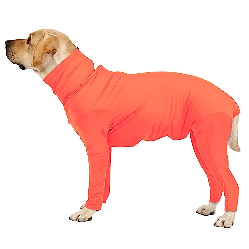 Image of Etdane Recovery Suit for Dogs Surgery Suit Female Spay Dog Surgical Recovery Suit Male Dog Onesie for Surgery Female Anti Licking Wounds Dog Shedding Suit Orange /X-Small