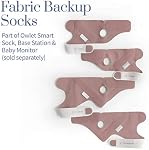 Owlet Accessory Fabric Sock for Dream Sock Baby Monitor, Fits Babies 0 to 18 Months, Dusty Rose (Sensor and Base Station Not Included)