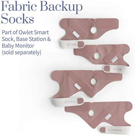 Owlet Accessory Fabric Sock for Dream Sock Baby Monitor, Fits Babies 0 to 18 Months, Dusty Rose (Sensor and Base Station Not Included)