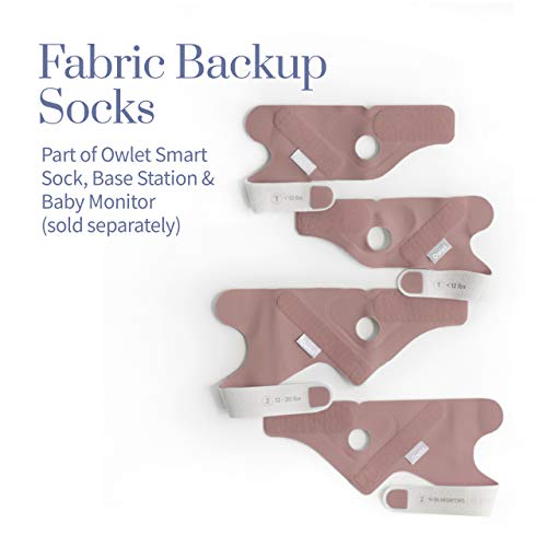 Owlet Accessory Fabric Sock for Dream Sock Baby Monitor, Fits Babies 0 to 18 Months, Dusty Rose (Sensor and Base Station Not Included) by Owlet - Image 2
