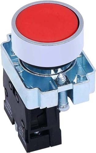 Interrupteur bouton-poussoir rouge 22mm 10A pour commande électrique