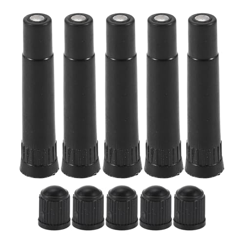 Motoforti 5 Set 46mm Tire Valve Extension with Dustproof Cap Universal Plastic 180 Degrees Tire Valve Stem Extension for Most Cars Truck