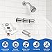 Enhon 3 Handle Shower Faucet Set Compatible with Pfister Verve Bath Tub Tool, Shower Knob and Bathtub Faucet Fits 1/2'', 3/4'' IPS Connection With 4 in 1 Spout Adapter Assembly Tool(Brushed Nickel)