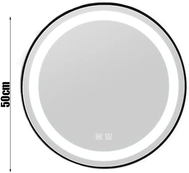 Bathroom Mirror Makeup Mirror Household Makeup Mirror(Size:50cm Color:Gold)