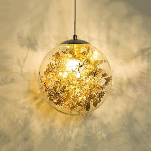 Lampe ronde en verre et métal pour salon CFWSHJ design élégant