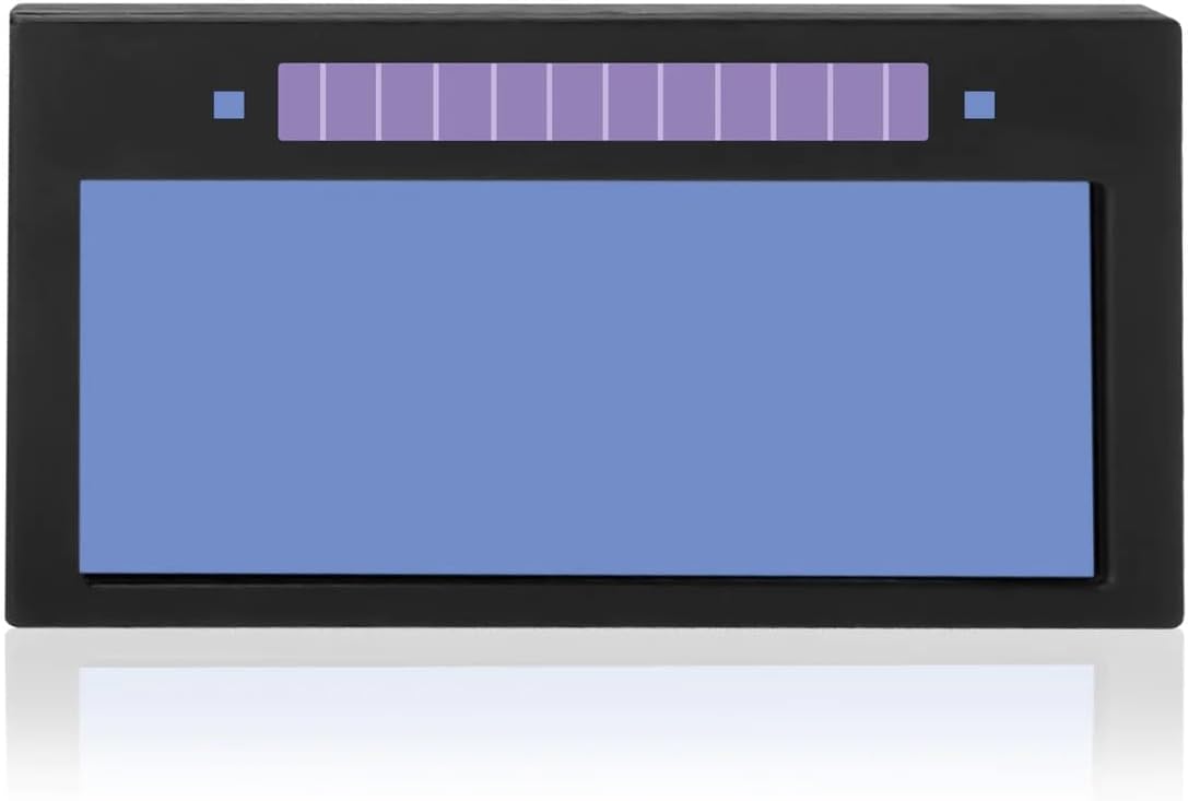 2x4 R-Series Fix Shade Auto Darkening Welding Lens R682 Solar Powered with 2 Pcs Polycarbonate Clear Protective Lenses for Pancake & Pipeliner Welding Hood (Red, Shade 12)