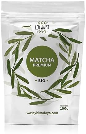 ECO WASSY Te Matcha, Grado PREMIUM, En Polvo. 100% Natural. 100Gr De Te Verde Matcha Reductor, Potente Detox Y Antioxidante. Puro De Cultivo. 100 Dosis