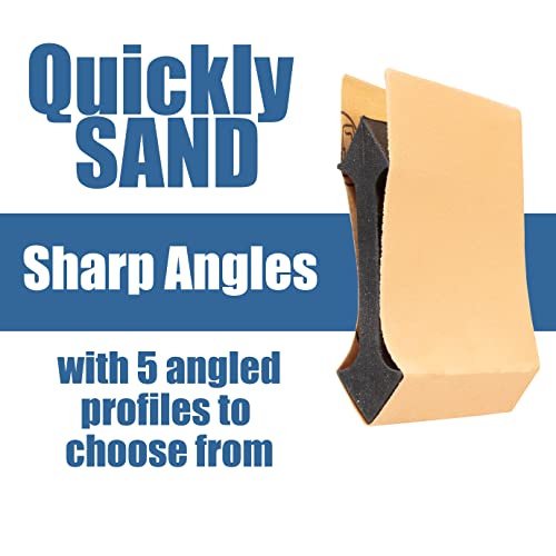 11 Piece 21 Profile Contour And Angle Sanding Grip Pack For Sanding Inside And Outside Angles Beads Corners Flutes Sign Lettering Ceramics Molding Plastic Auto Body Marine Wood And Around The Home #TOP2