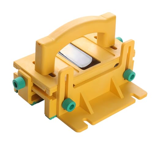 Luulife3Dプッシュハンドル プレスクランプ 大工用プッシュ定規 テーブルソー用プッシュブロック ガイドレール 切断アクセサリ テーブルトップ 作業台 (21.5*15*12.5CM,イエロー)