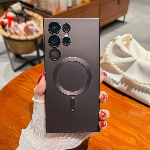 Samsung Galaxy S23/22/21ultra Note10 20 Pro Plus�p�}�b�g���^���b�N�\�t�g�P�[�X�A���x�ȃJ���������Y�ی�t��(�u���E���ANote20 Ultra)