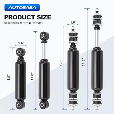 Front and Rear Golf Cart Shock Absorbers Compatible with 1988-up Club Car DS G&E, 2004-up Precedent G&E Replace# 1014235, 1014236, 1010991, 1015813