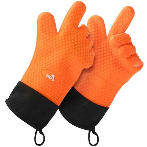 Comparison: Best Orange Silicone Oven Mitts 6 UNCO- Silicone Gloves Heat Resistant Gloves, Orange, Silicone Oven Mitts