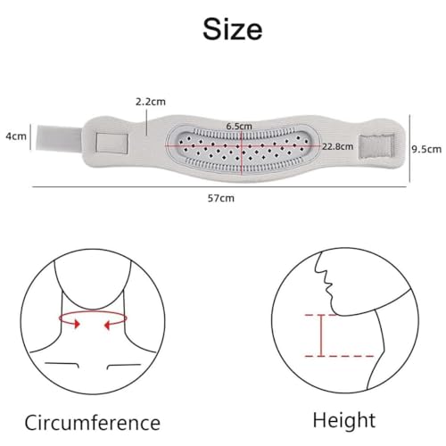 Image of Neck Brace Support Cervical Collar(Light Gray) | Silicone Breathable, Memory Foam, Posture Support, Suitable for Office Travel Sleep
