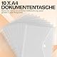 ACROPAQ - 10 x Ringbuch A4 - Inkl. 10 x Dokumententasche, 25 x Klarsichthüllen und 12 x Rückenetiketten, Mit 2 Ringen, Rückenbreite 2,5 cm, Regenbogen, Nature Farbkollektion - Ringhefter, Ringordner