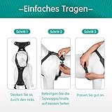 PoyPet Reflektierendes, weiches, atmungsaktives Hundegeschirr aus Mesh, erstickungsfreie, doppelt gepolsterte Weste mit verstellbarem Hals und Brust(Schwarz,M)