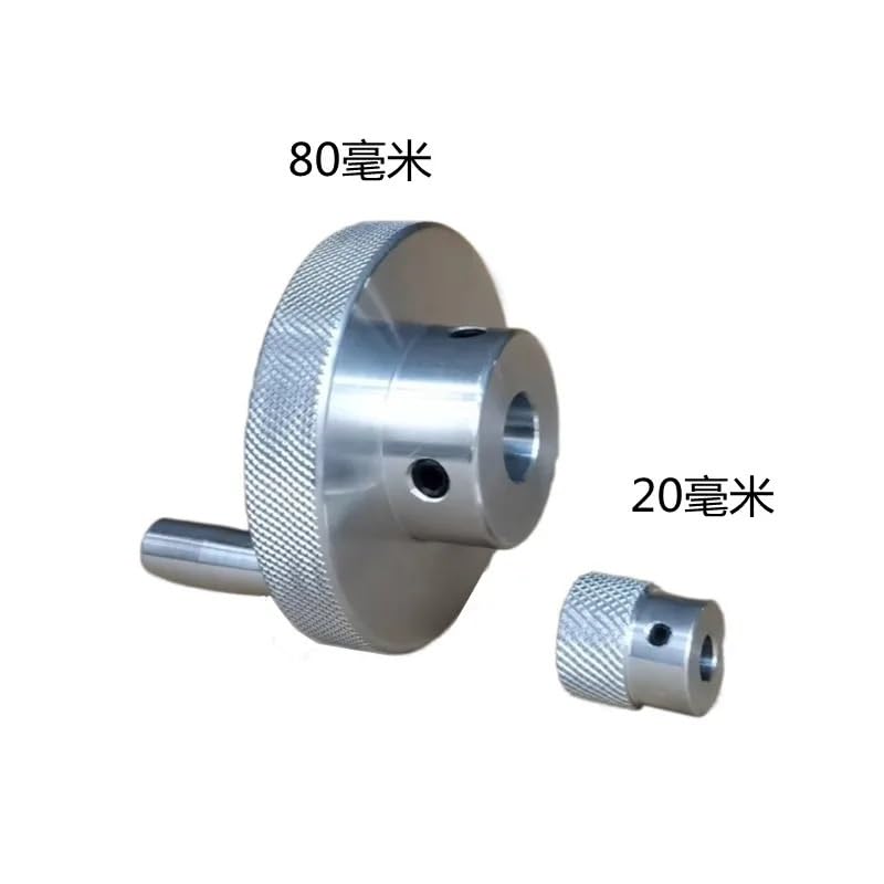 Cosyhat 1PC CNC Knurling Sliding Table Screw Rod Knob Crank 5/6/7/8/10/12mm Rotating Handle Embossed Stepper Motor Positioning Hand Wheel(80x19mm)