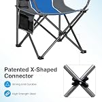 Oversized Outdoor Folding Camping Chair Heavy Duty Arm Chairs - Image 6