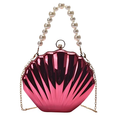 Sac soirée sirène rose en perles pour mariages et cocktails élégants