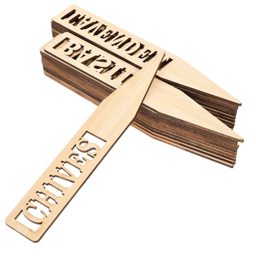 Toyvian 24pezzi Marcatori Per Piante Di Bambù Etichette Identificative Per All Per Riutilizzabili Design Scavato Per Vivaismo e Coltivazione