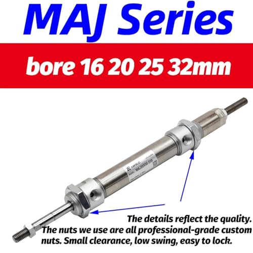 Cilindro neumático de doble efecto ajustable serie MALJ20 de varilla única 5