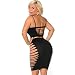 Cocolicious Women's up All Night Bralette and Skirt Set, Black, One Size