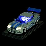SturKer-X Led Light Kit Compatible with Lego Speed Champions, Lighting Set for Fast & Furious Nissan Skyline GT-R (R34) Toy Car, LED Light for 76917 - Toy is not Included (S-76917)