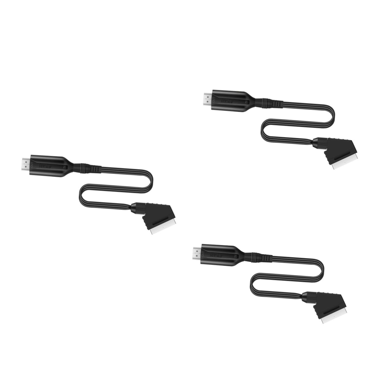 NUOBESTY 3 Piezas Convertidor Scart Adaptador de Audio y Video Soporte para Vga y DVD Instalación
