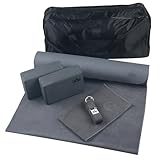 Clever Yoga - 7 Piece Yoga Kit for Women & Men, 6mm Cushioned Mat, 2 Blocks, Strap, Mat and Hand...