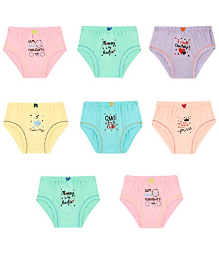 Pine Sports Baby Boy's Plain Panty (Pack of 8) (PN_KIDSBIEF-P8-015_Multi_9-12 Months) Multicolour