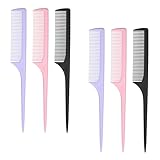 Material: These women's parting combs are made of durable PP material, lightweight and travel-friendly, perfect for gym bags, travel kits, or everyday carry. The smooth surface ensures a gentle glide on all hair types. Design: The carbon fiber comb's...