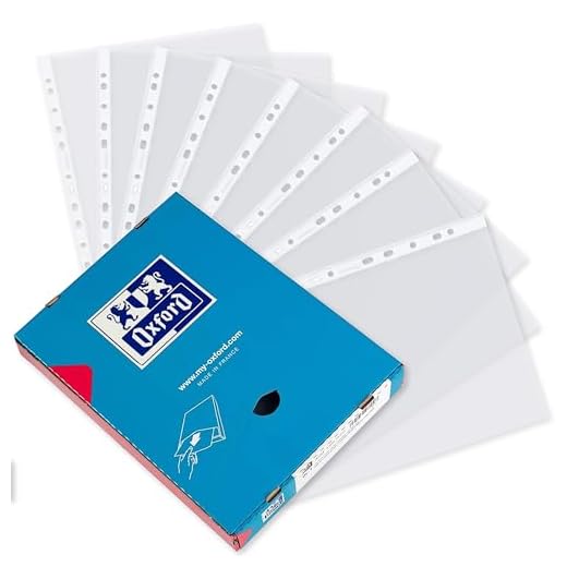 Oxford 200 carteras transparentes A4 para documentos con parte superior abierta