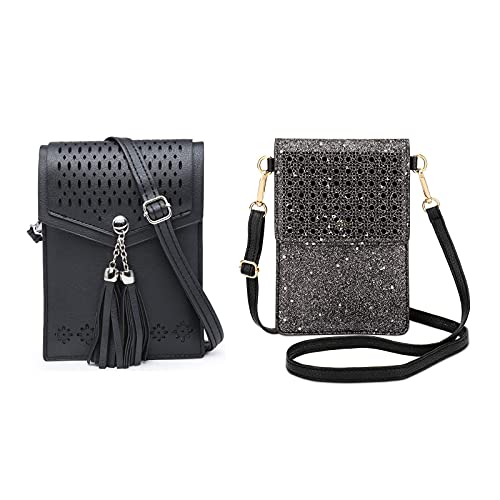seOSTO Tassel Cell Phone Purse Holder Wallet, Small Crossbody Purse Touchscreen Purse for Women