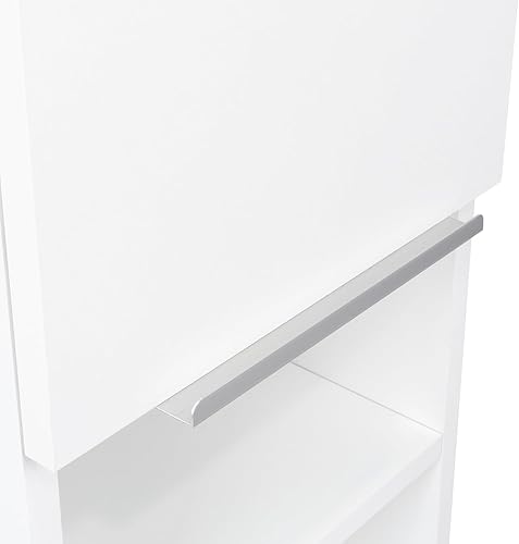 Vista 9 de Tuhome Mila - Botiquín con dos estantes internos, dos estantes externos, puerta individual, color blanco