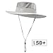 Fishing Hat,Sun Cap with UPF 50+ Sun Protection and Neck Flap,for Man and Women Light Grey
