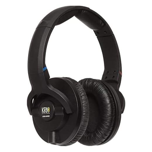 KRK KNS 8400 On-Ear Closed Back Circumaural Studio Monitor Headphones with Volume Control