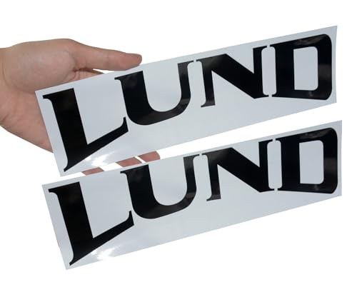 Image of Pair Set Lund Boat Decal Sticker Fit for Boat Outboard Motor (Black)