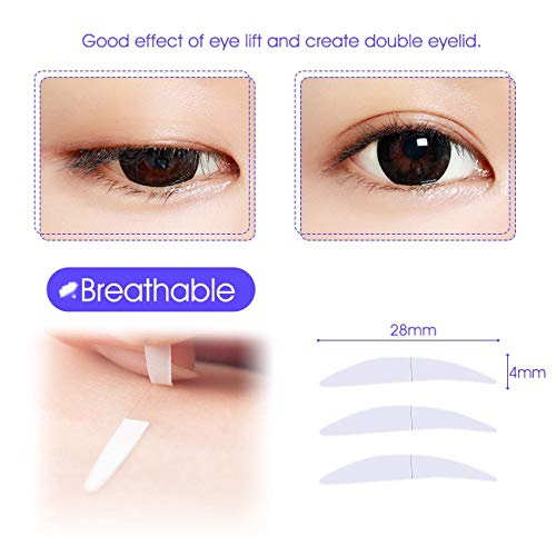 Invisible Large Two-sided Sticky Double Eyelid Tape Stickers, Perfect for Single, Hooded, Droopy, Uneven, Mono-eyelids