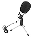 Produktbild Mugast USB Mikrofon,Professionelles Kondensator Richt Mikrofon mit Stativ, Mikrofonclip für Podcast,Spiel,YouTube-Video,Studiomikrofon