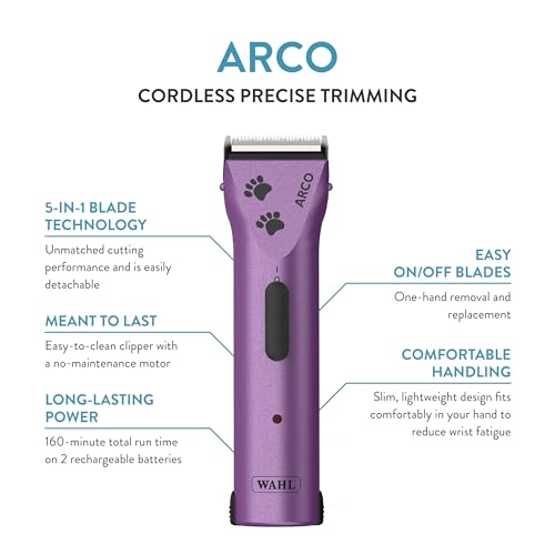 Wahl Professional Cordless Clipper Kit for Pets - Purple