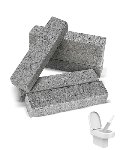 HUVZOR 6 Piezas Piedra Pómez para Limpieza WC, Baño y Cocina - Elimina Manchas Difíciles de Forma Natural y Segura, Ideal para Hogar y Cuidado de Pies, Multiusos y Reutilizable