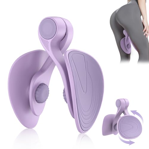 Thigh Trainer Hip Trainer Kegel Exerciser, Pelvic Floor Trainer, Kegel Trainer for Postpartum Rehabilitation, Trimmer Inner Thigh, Thigh Toner Workout (Purple)